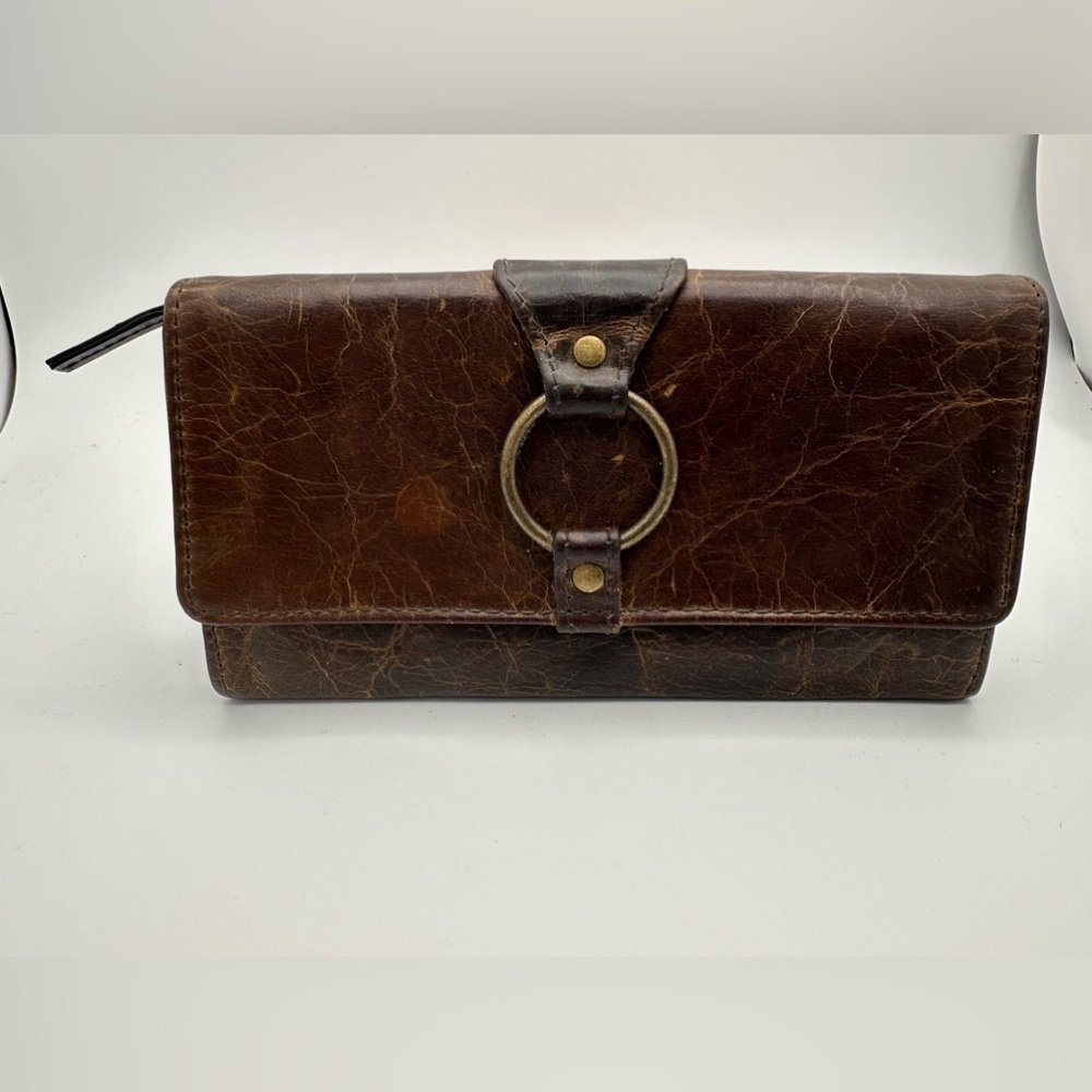 Leather Bi-fold Wallet Zippered Pocket